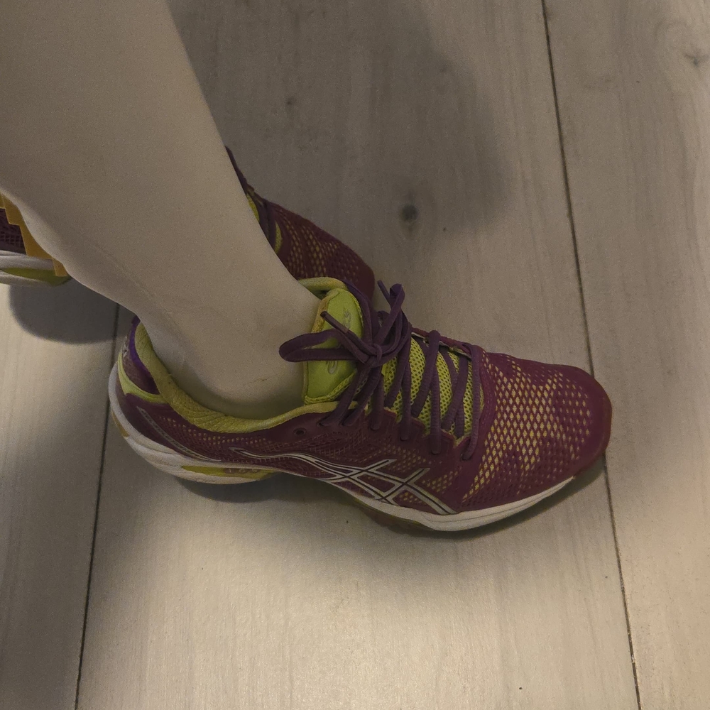 ASICS Women's Purple and Yellow Running Shoes - Picture 2 of 6